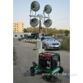 small portable mobile light tower diesel generator with 400w*4 lamps